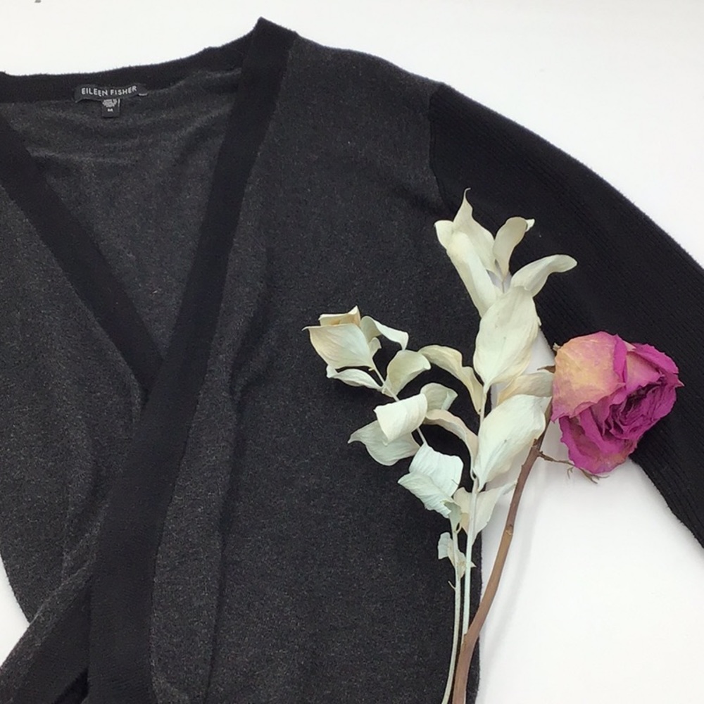 Eileen Fisher Long sweater sleeve cardigan